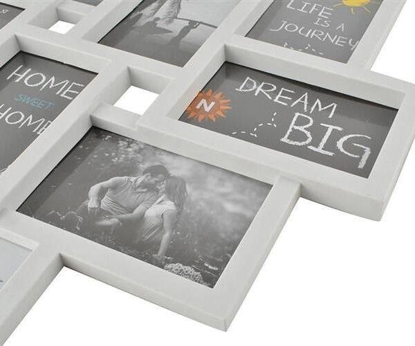 Frame for 10 photos - white dizainas stilingas