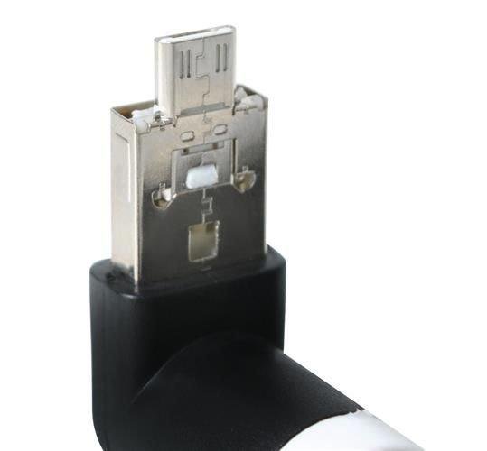 Juodas mikro USB ventiliatorius naudojimas patogus