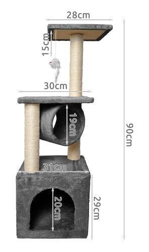 Katės medis 90 cm pilkas valymas lengvas