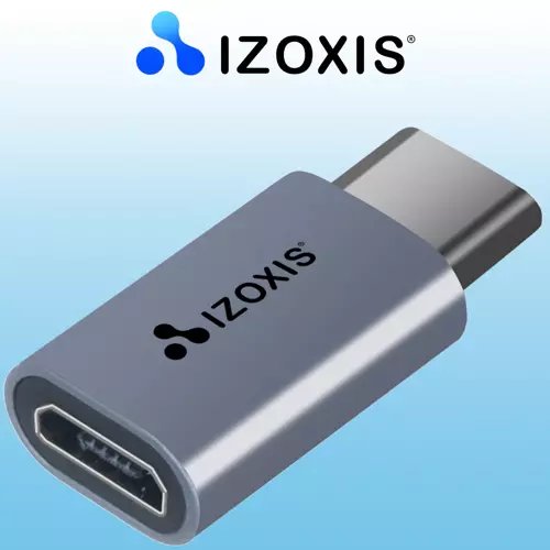 USB-C – USB micro B 2.0 adapteris A18934 dizainas kompaktiškas