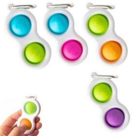 Silikoninis žaislas su karabinu "Pop it"