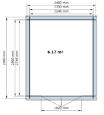 Sodo sandėliukas Athen 250 x 300 cm, 28mm. - Image 4