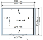 Sodo sandėliukas Turin 250 x 250 cm, 28 mm, impregnuotas - Image 6