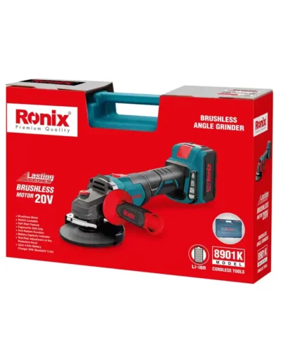 20V Bešepetėlinis mini kampinis šlifuoklis rinkinys 115 mm "8901K"