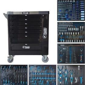 Toolcar F-Tools XXL“ dirbtuvių vežimėlis su pilnu 8/8 colio stalčiais