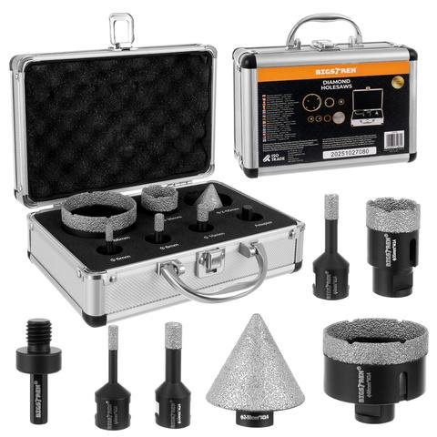 Deimantiniai skylių pjūklai - 7 vnt. rinkinys Bigstreeten 27080