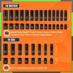 Smūginių Galvučių Rinkinys 3/8 50 Dalių - Image 6