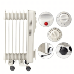 Alyva Užpildytas Elektrinis Radiatorius Su Energiją Taupančiu Termostatu, 1500 W, 7 Briaunų - Image 7