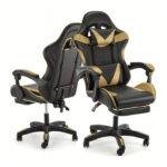 Biuro Žaidimų Kėdė Ir Kojų Atrama Iki 150 kg Geltona/Juoda - Image 2