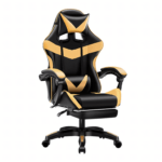 Biuro Žaidimų Kėdė Ir Kojų Atrama Iki 150 kg Geltona/Juoda - Image 3