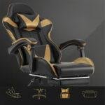 Biuro Žaidimų Kėdė Ir Kojų Atrama Iki 150 kg Geltona/Juoda - Image 5