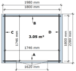 Sodo sandėliukas Denver 200 x 200 cm, 38mm. - Image 4