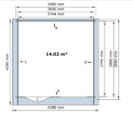 Sodo namelis Norwegen 400 x 400 cm, 28mm. - Image 4