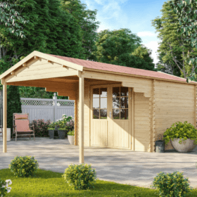 Sodo namelis Calgary 300 x 260 cm su 260 cm stogu, 28 mm.