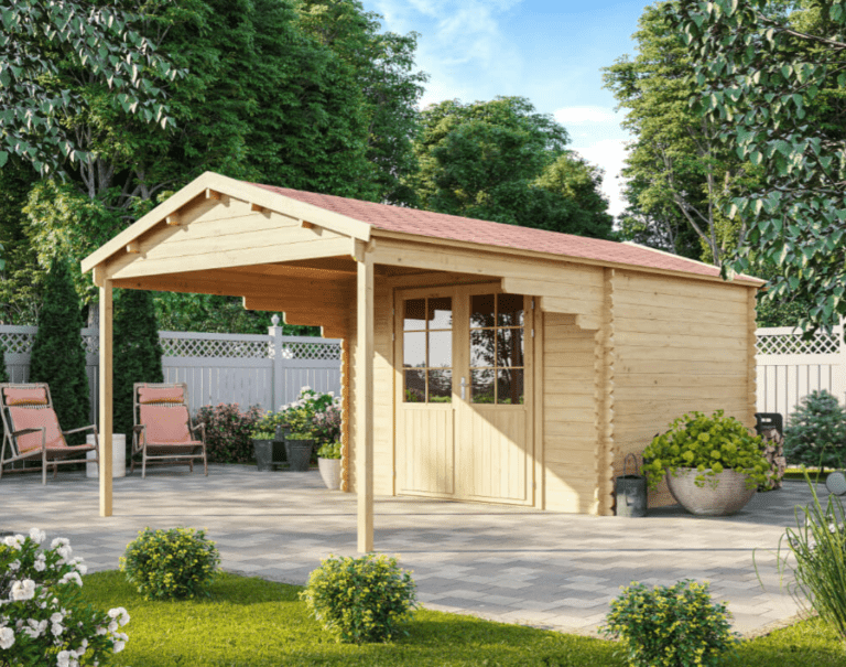 Sodo namelis Calgary 300 x 260 cm su 260 cm stogu, 28 mm.