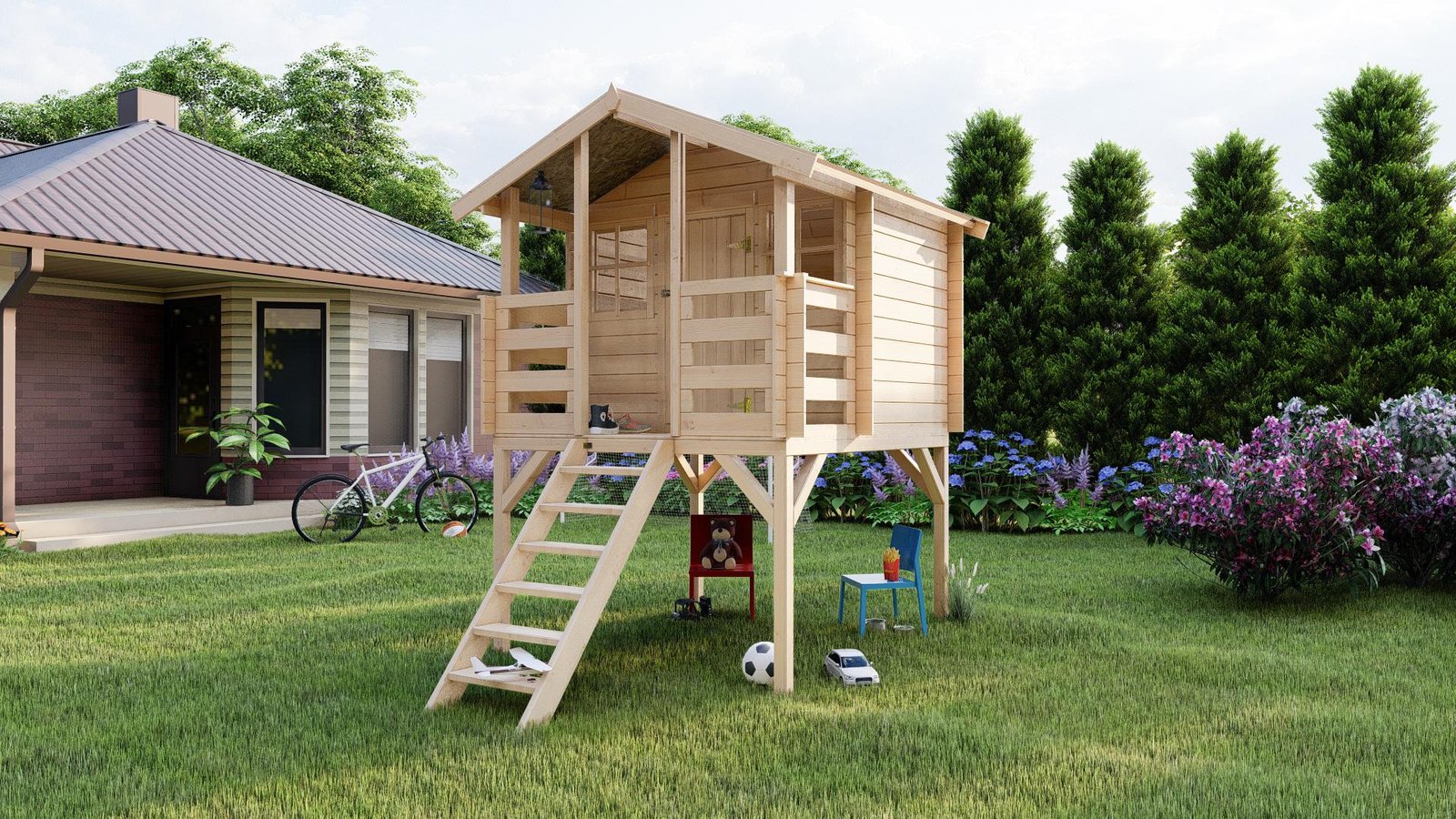 Vaikiškas sodo namelis Jerry 208 x 223 cm Vaikiškas sodo namelis Jerry 208 x 223 cm