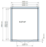 Sodo sandėliukas Vancouver 250 x 300 cm - Image 4